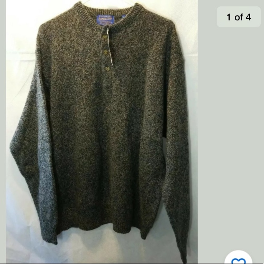 Pendleton virgin wool Shetland mens XL sweater NWT